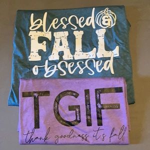 Set of two fall shirts